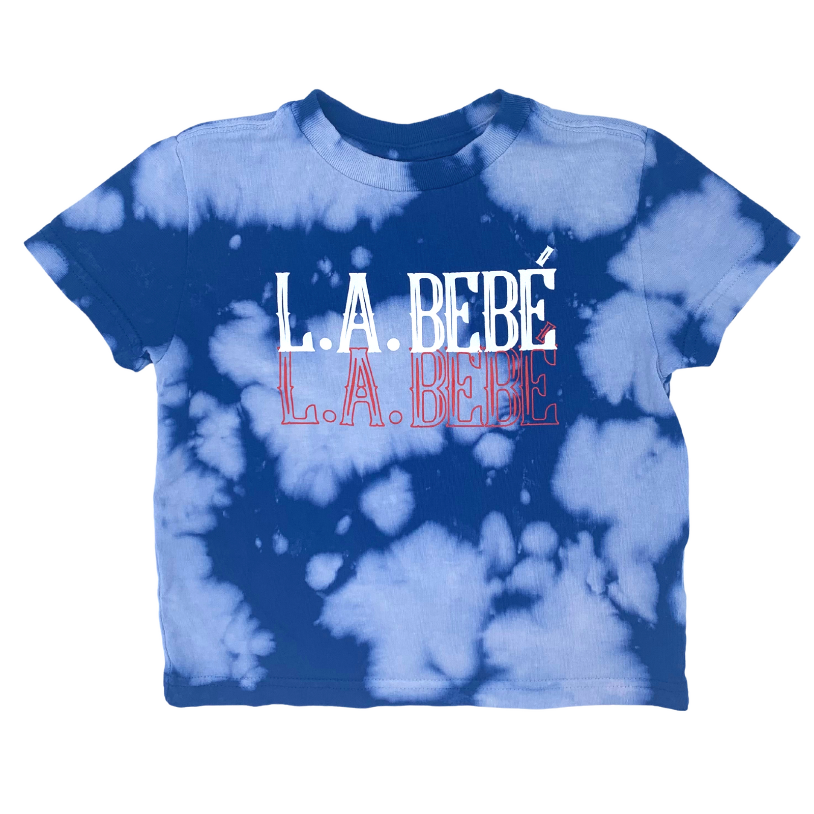 L.A. BEBÉ blue tie dye tee