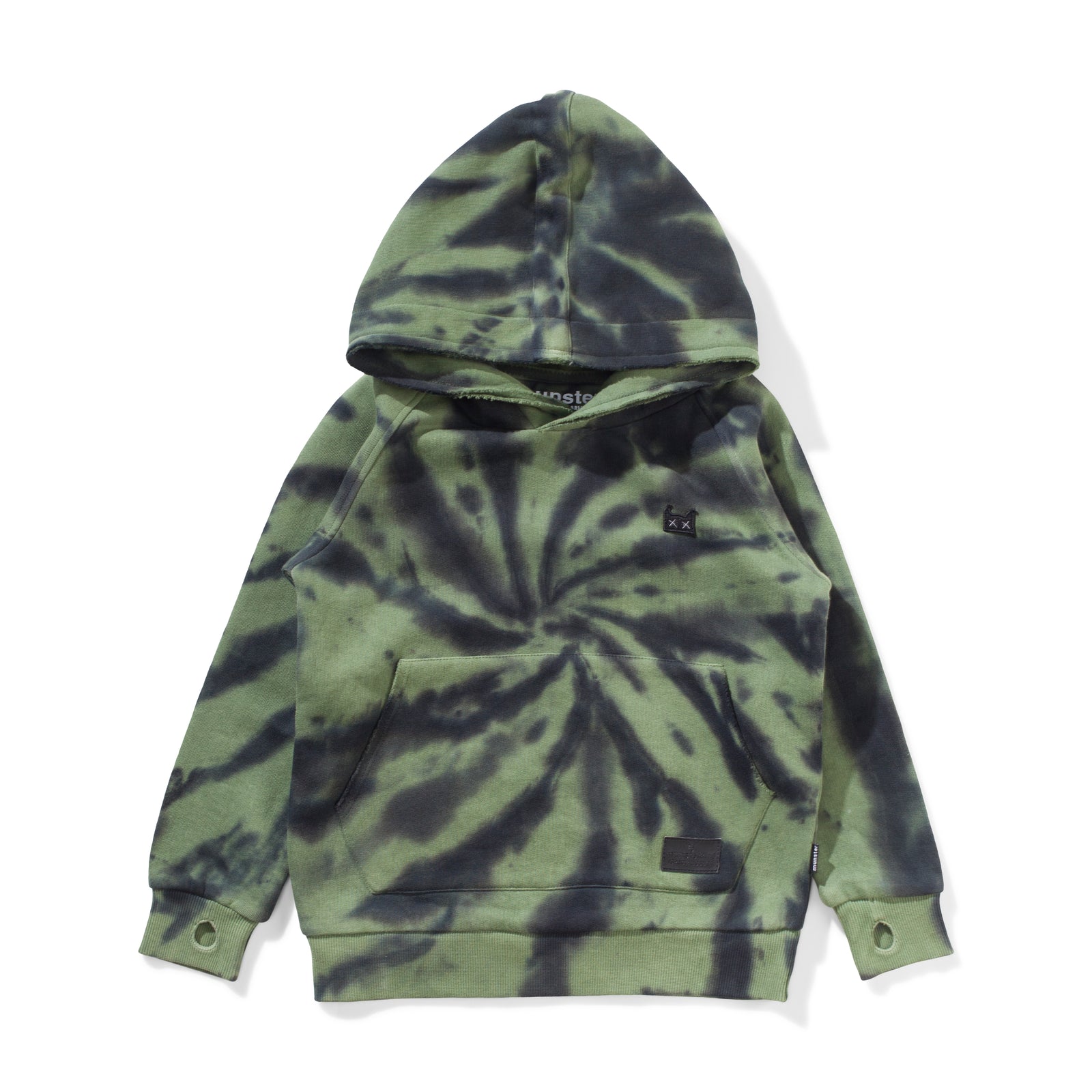 time wrap hoodie in green dye