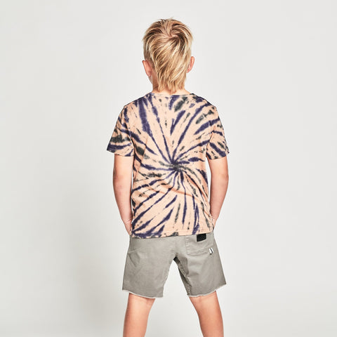 splatt short sleeve tee in fawn tie dye