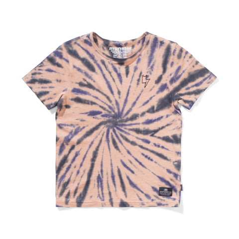 splatt short sleeve tee in fawn tie dye