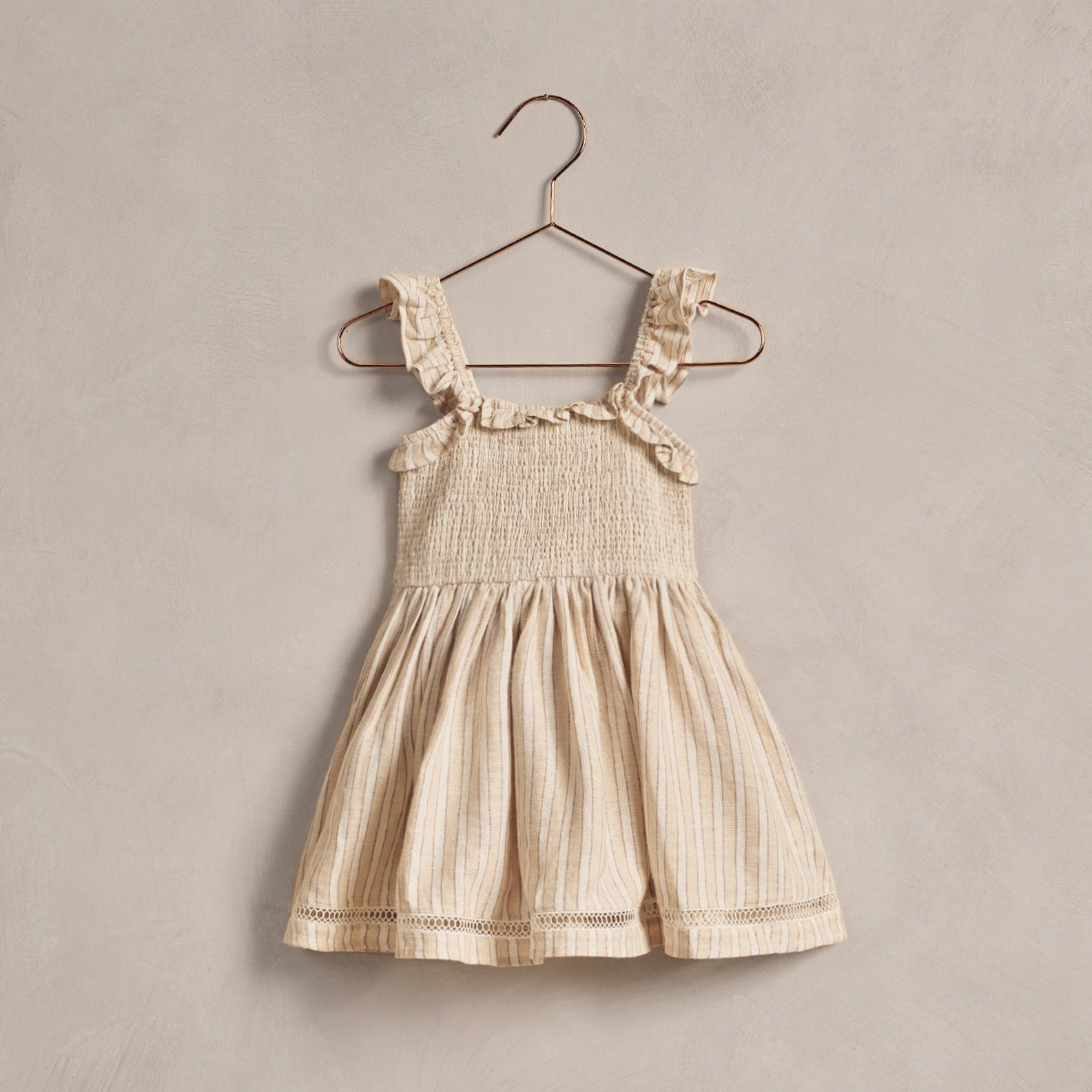 birdie dress | ecru / cafe stripe