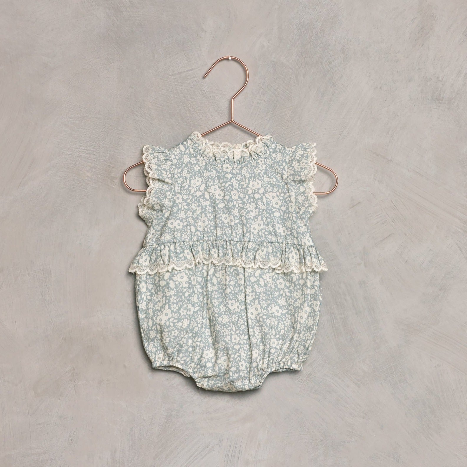 alice romper | blue floret