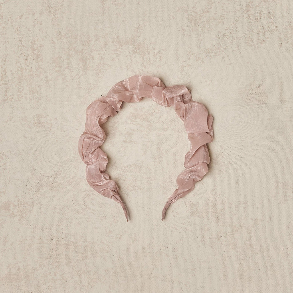 gathered headband | mauve organza