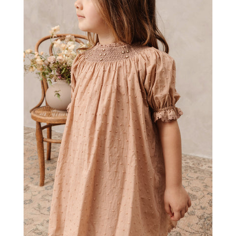 maddie dress in dusty rose