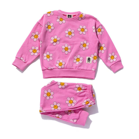 daisy sweatshirt set | pink