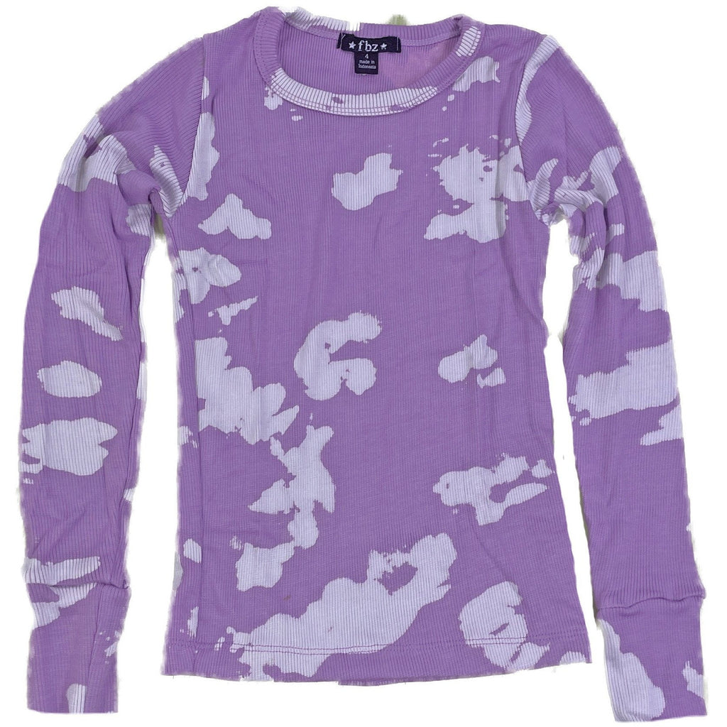 PREORDER ribbed bleach l/s top in purple