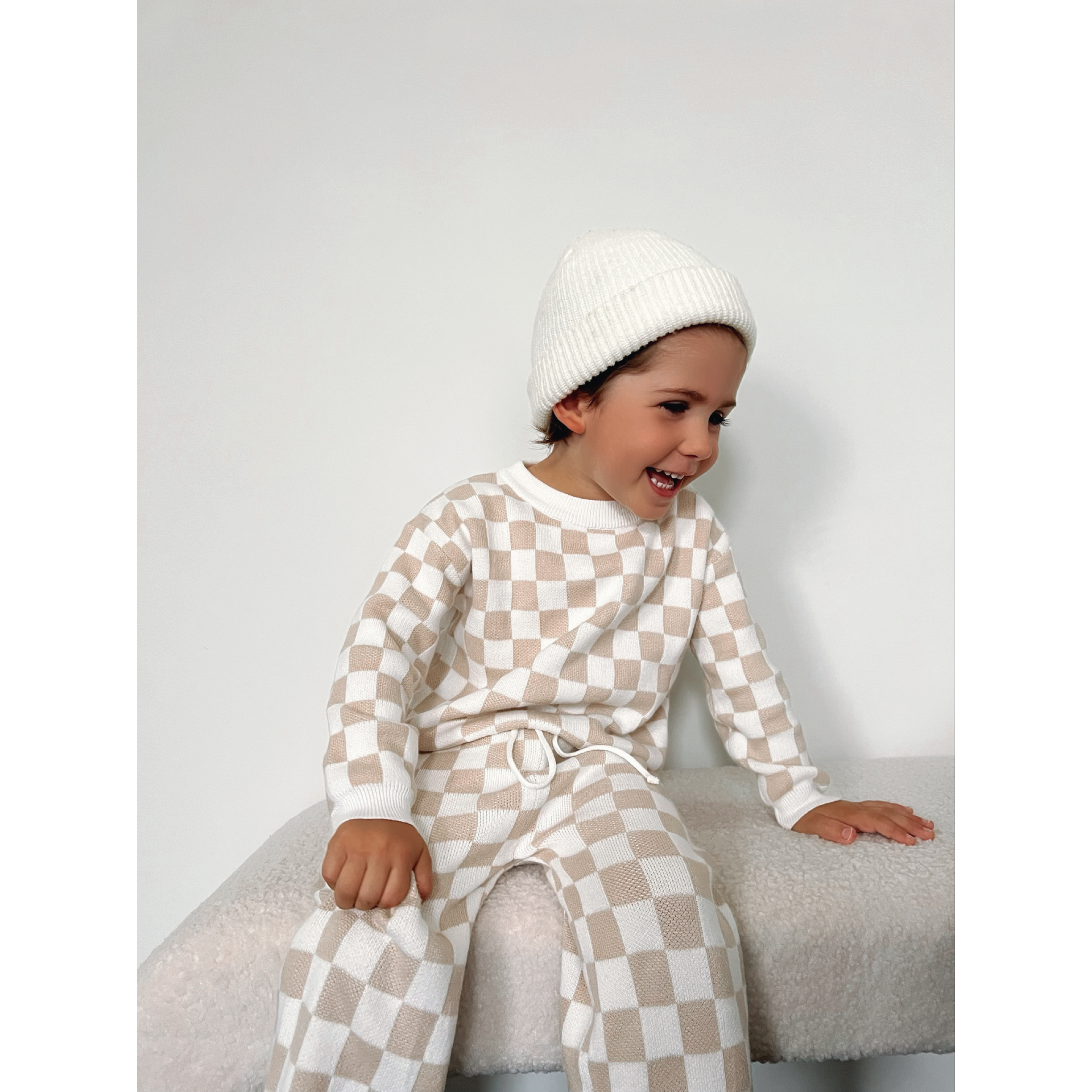 Checkered Jacquard Pants