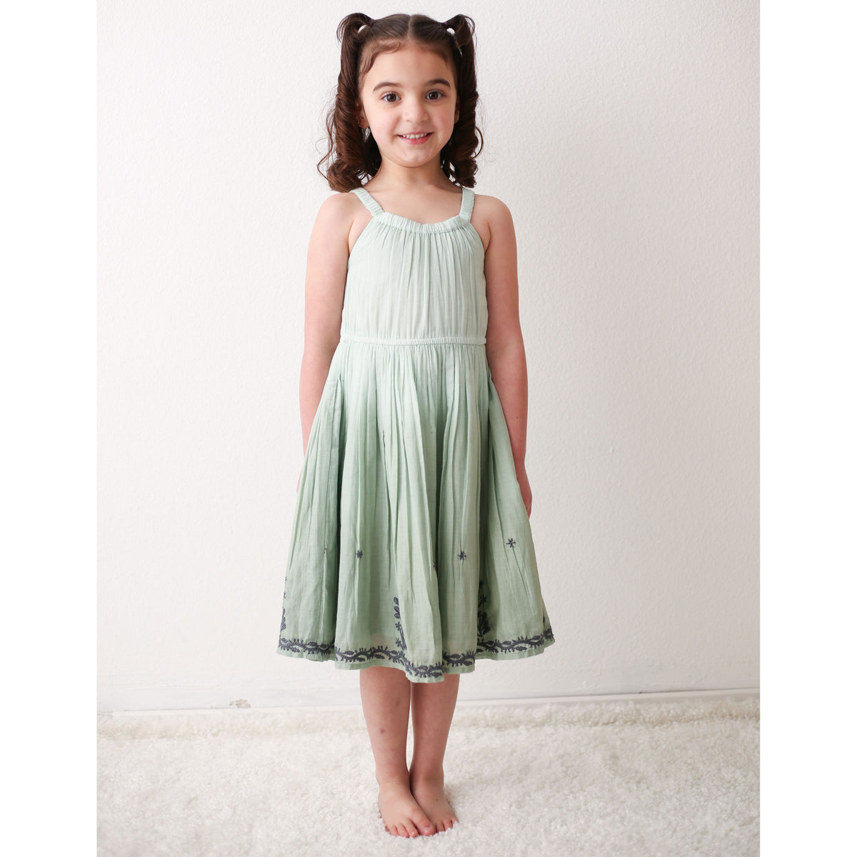 leila dress in sage