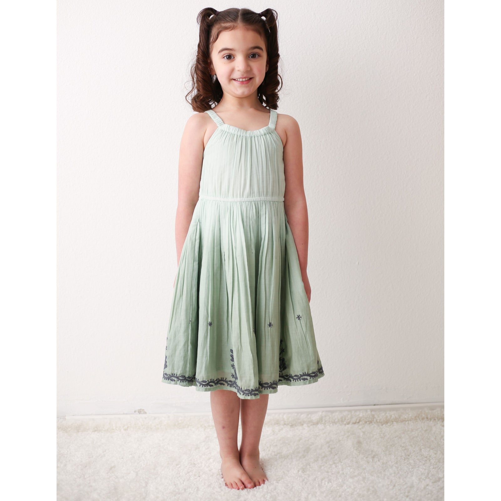 leila dress in sage
