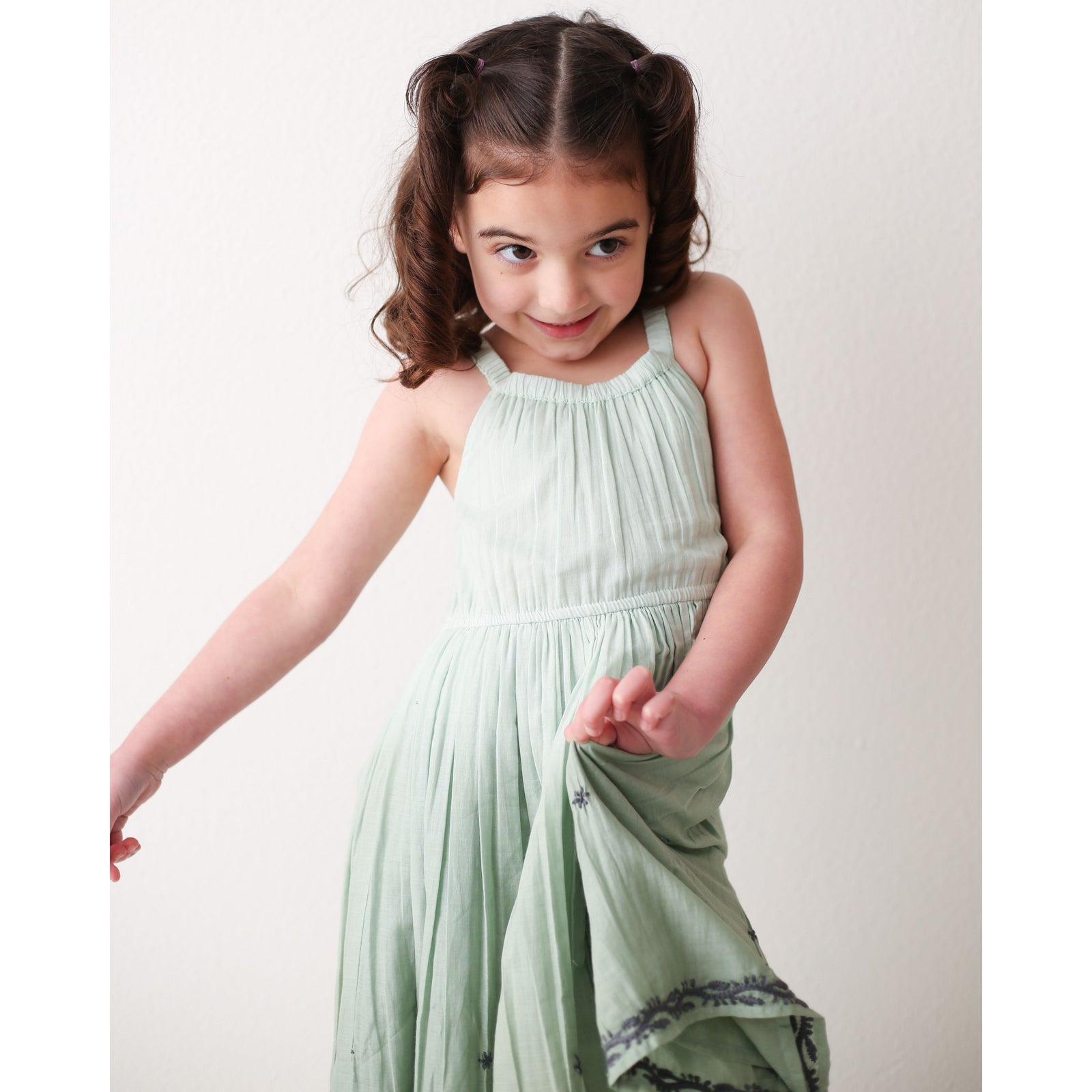 leila dress in sage