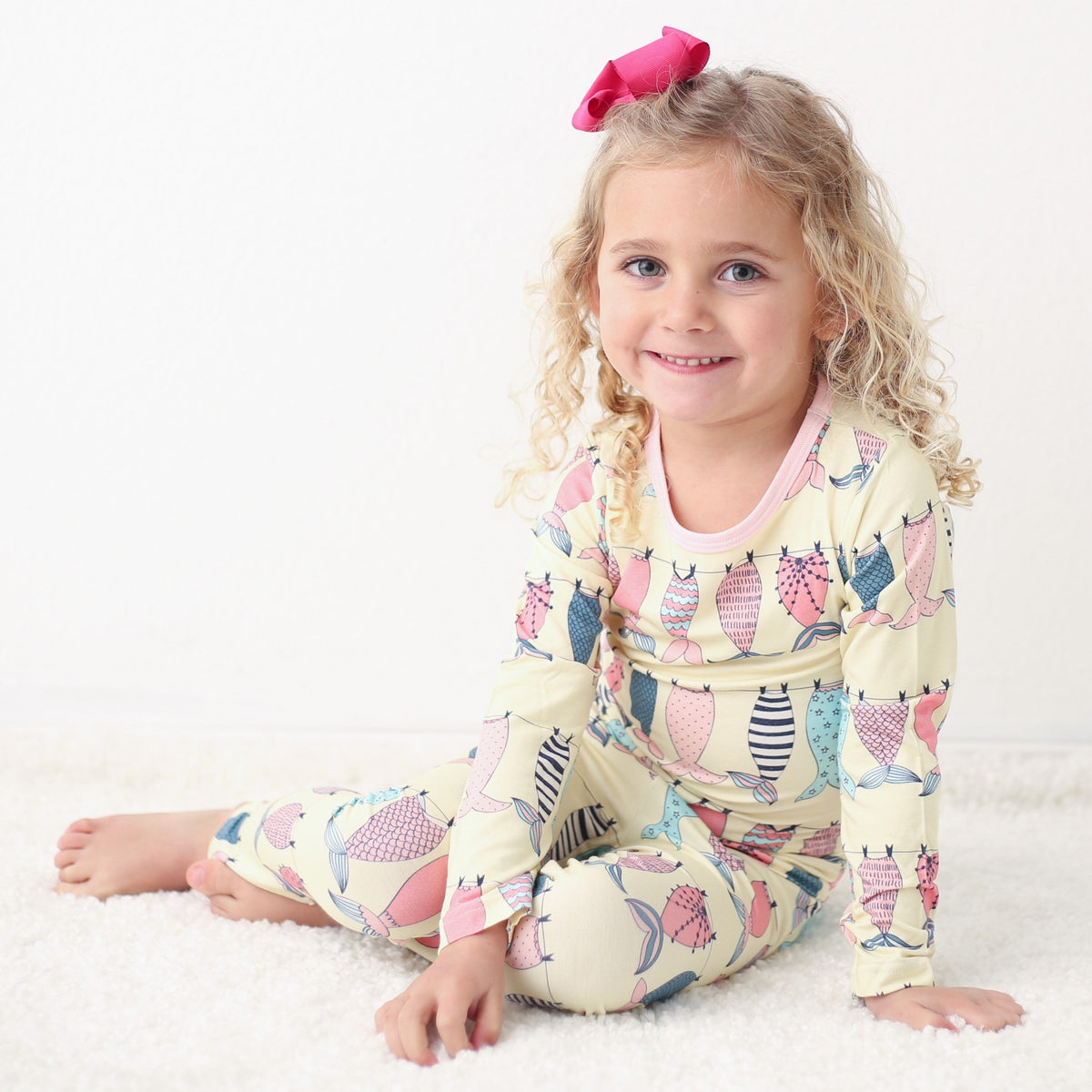 Mermaid Tails Pajama - Yellow