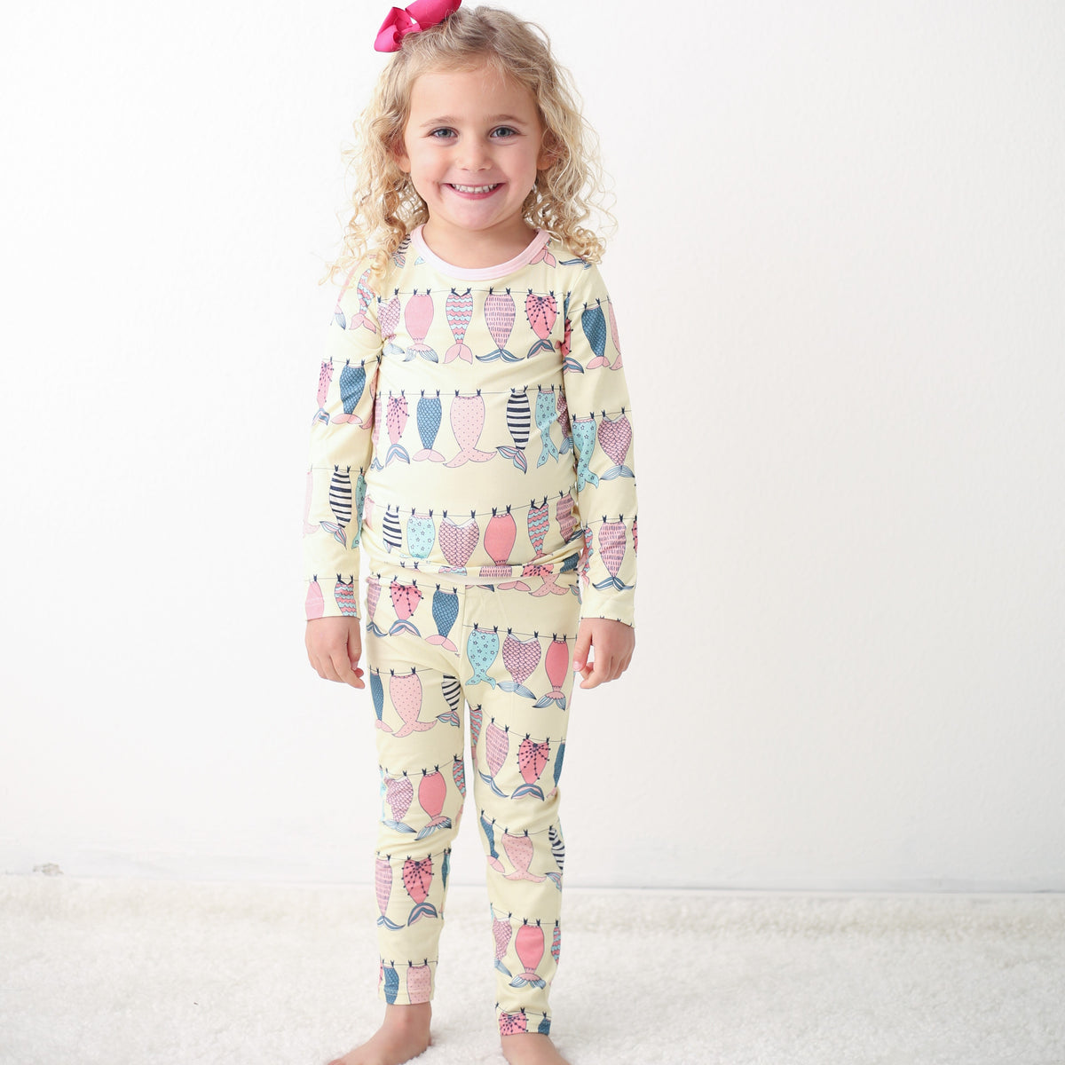 Mermaid Tails Pajama - Yellow