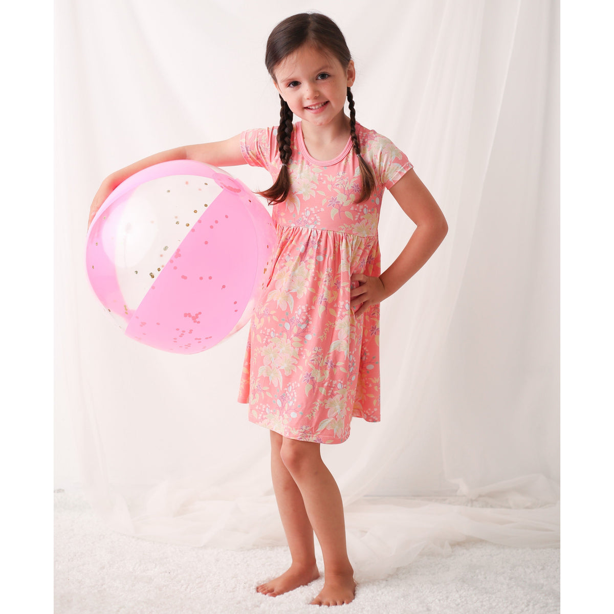 Summer Florals Pink Dress