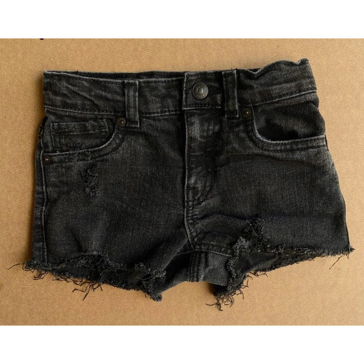 vintage levi's black upcycled denim cut-offs