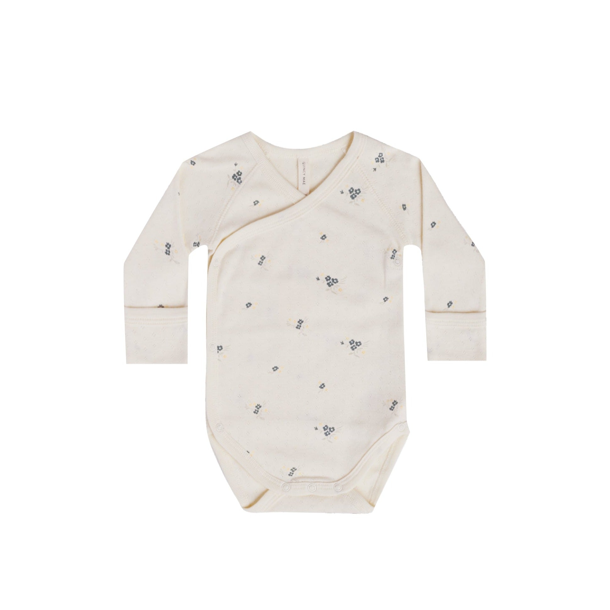 pointelle side snap bodysuit | ditsy ocean