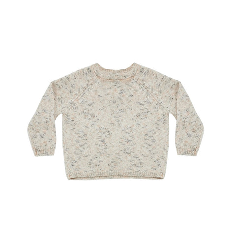 speckled knit sweater | natural