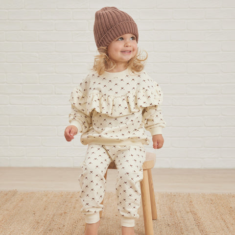 ruffle fleece sweatshirt | hearts
