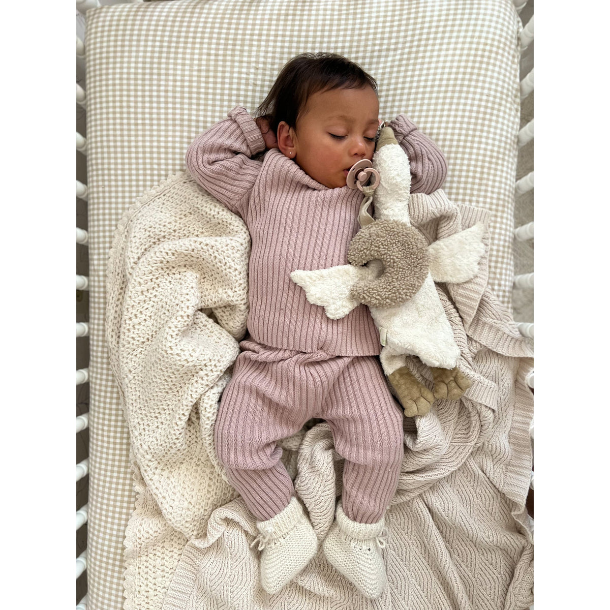 Chunky Rib Leggings - Dusty Petal