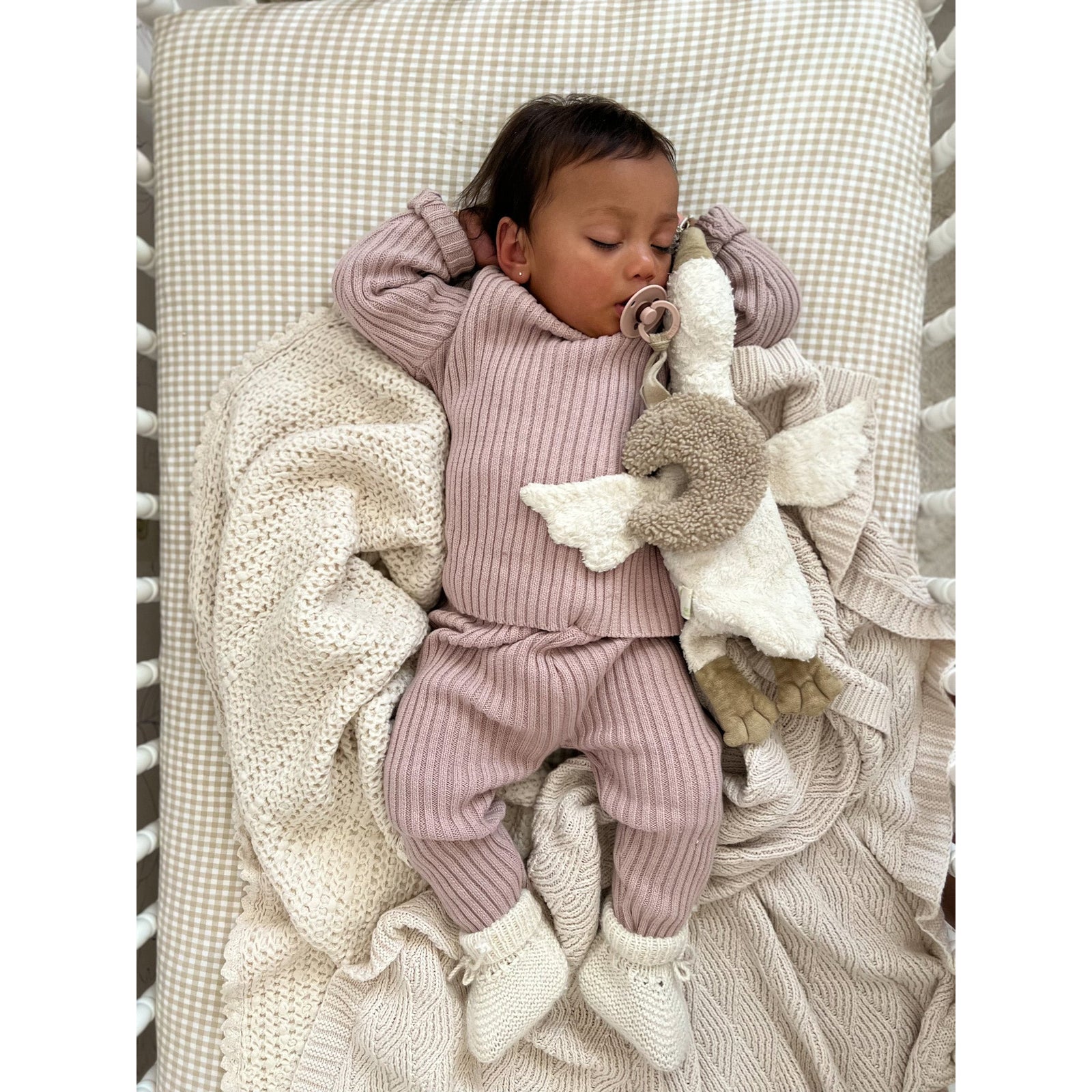 Chunky Rib Leggings - Dusty Petal