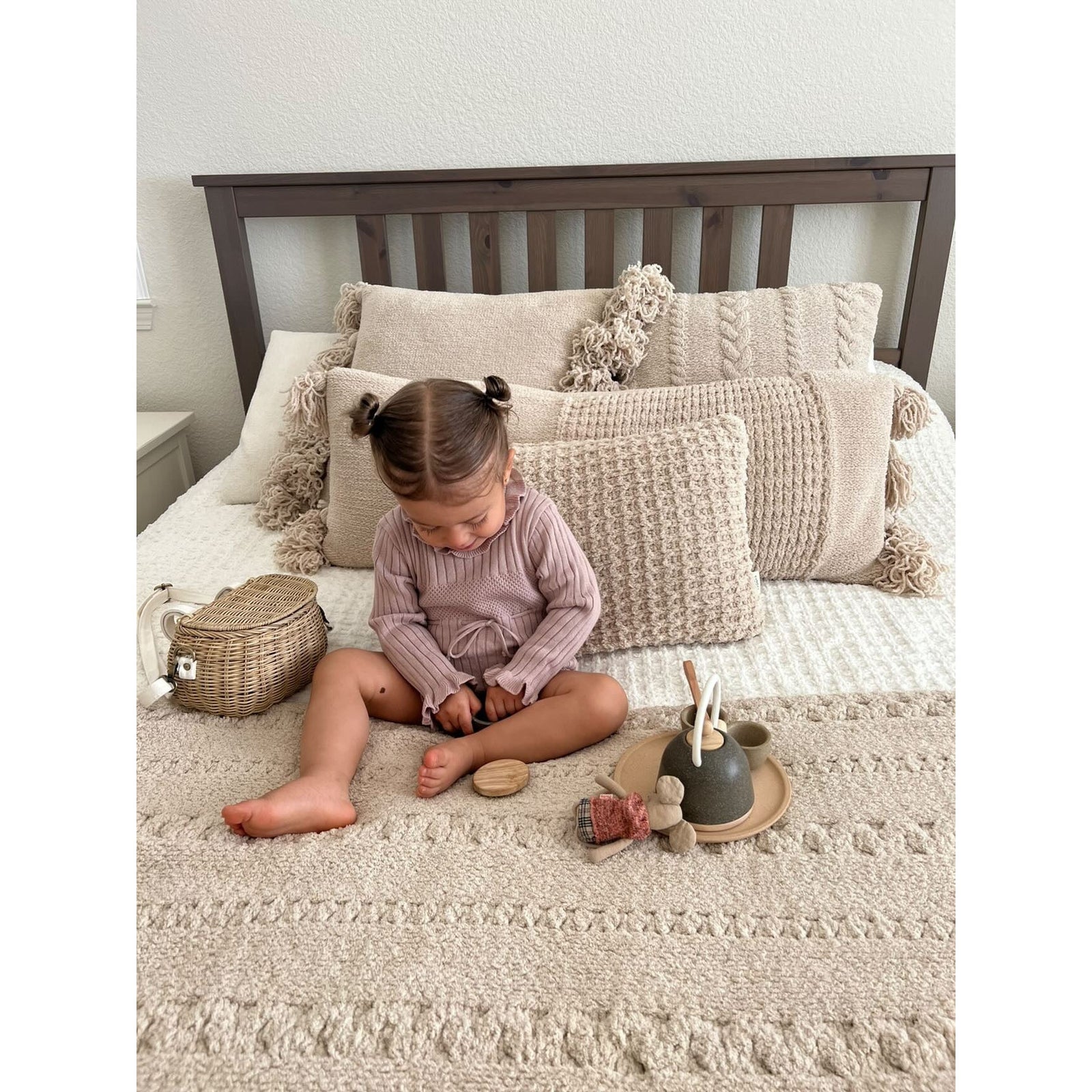 Ruffle Romper - Dusty Petal