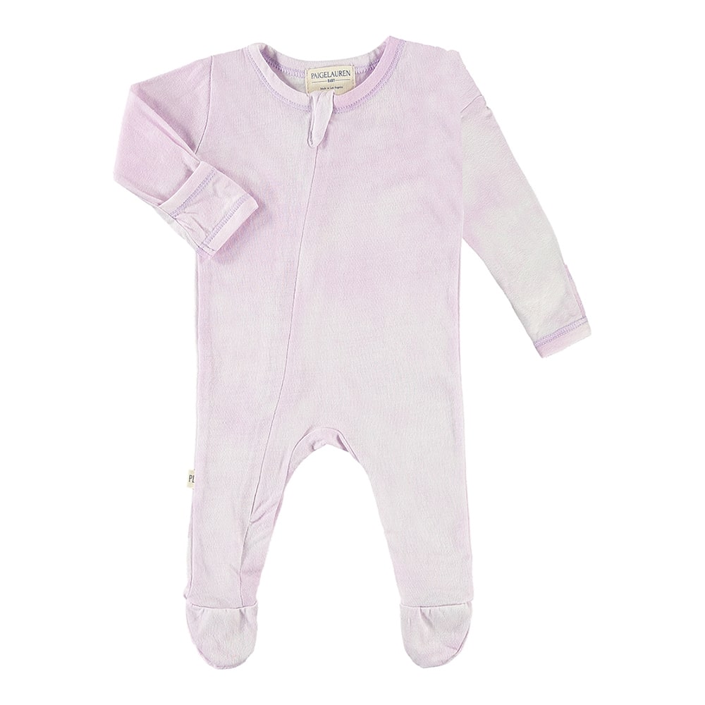 Baby Seamless Zipper Footie Romper Lightweight Marble Tie Dye - Peace & Love