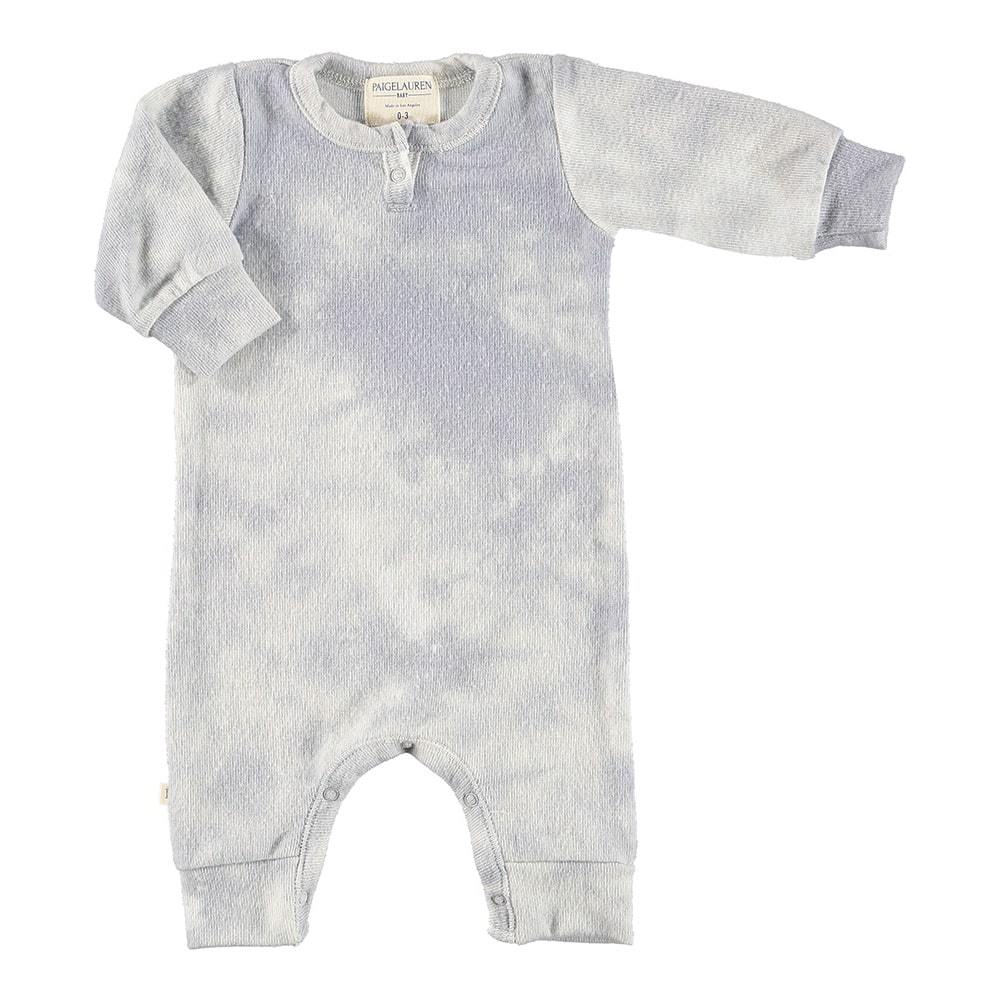 Baby Henley L/S Tie Dye Hacci Coverall-Peace & Love