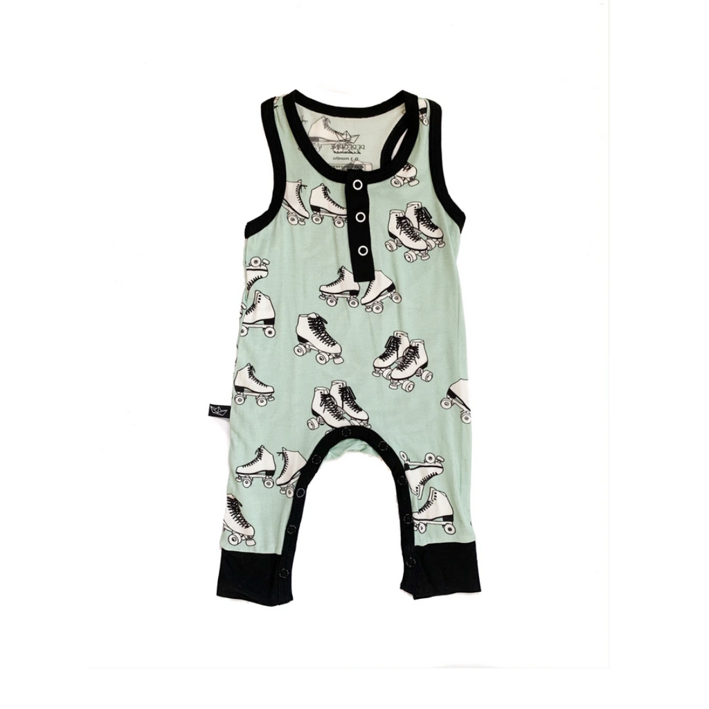 peregrine kidswear rollerskates tank romper