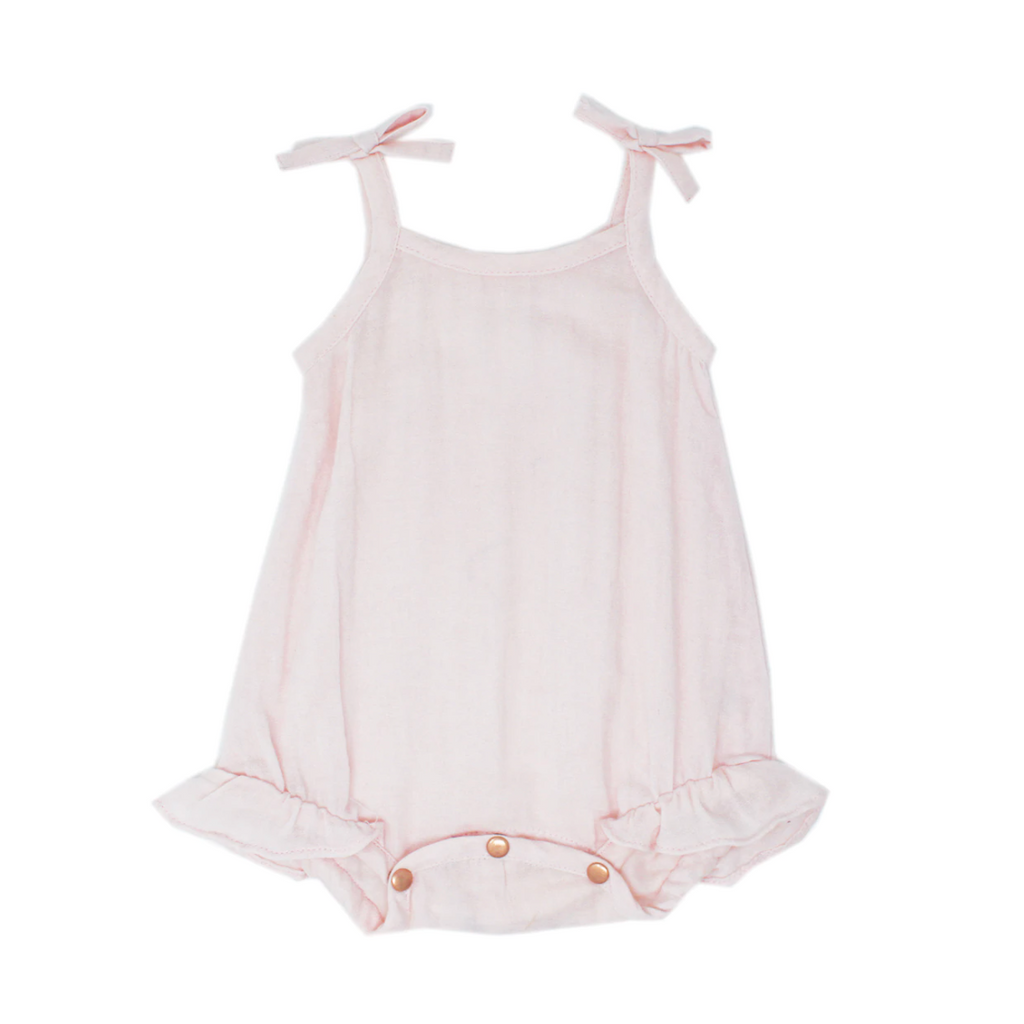 l'oved baby tie shoulder bodysuit in blush