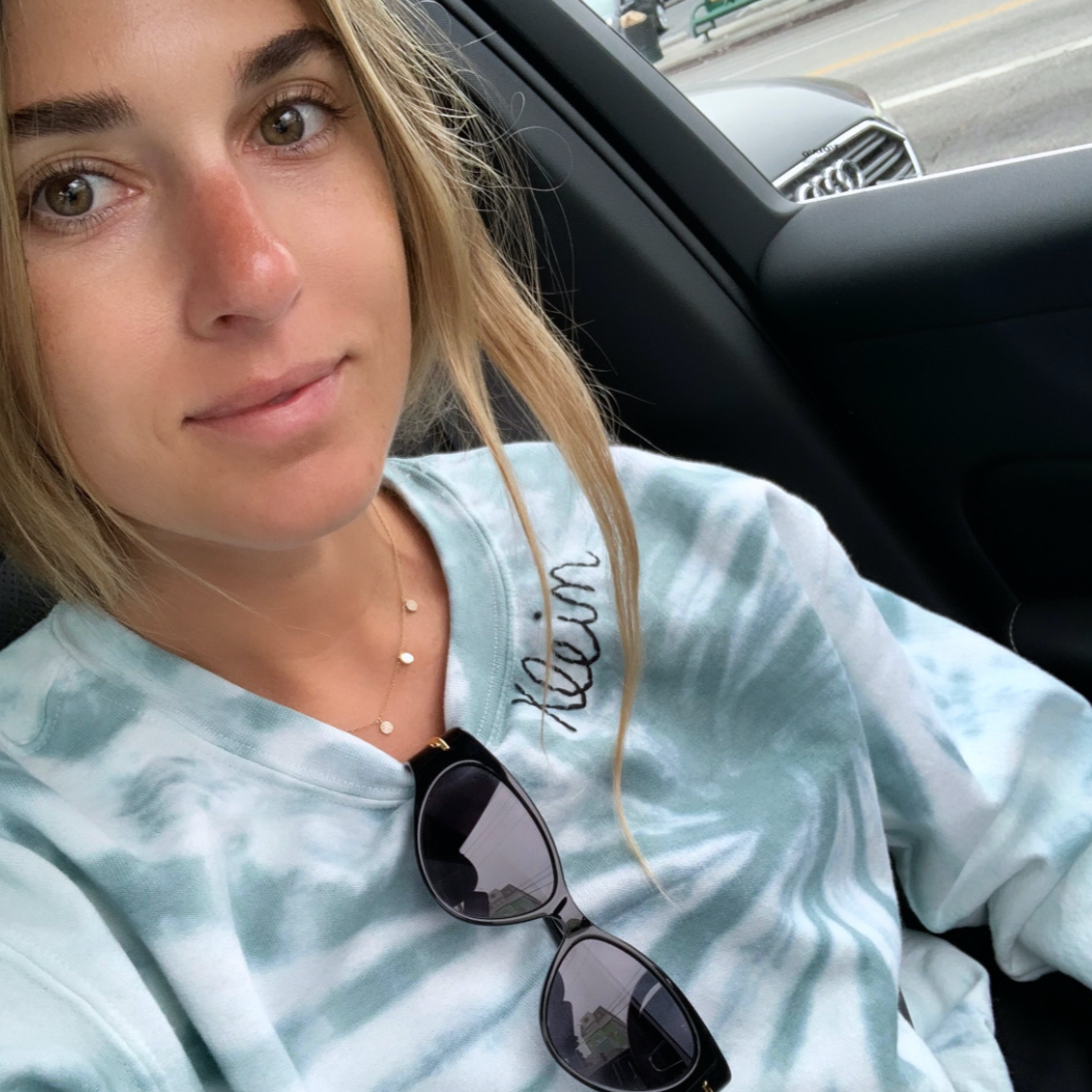 hand embroidered custom tie dye adult sweatshirt