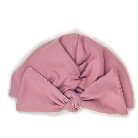 ruched beanie in blushing eucalyptus