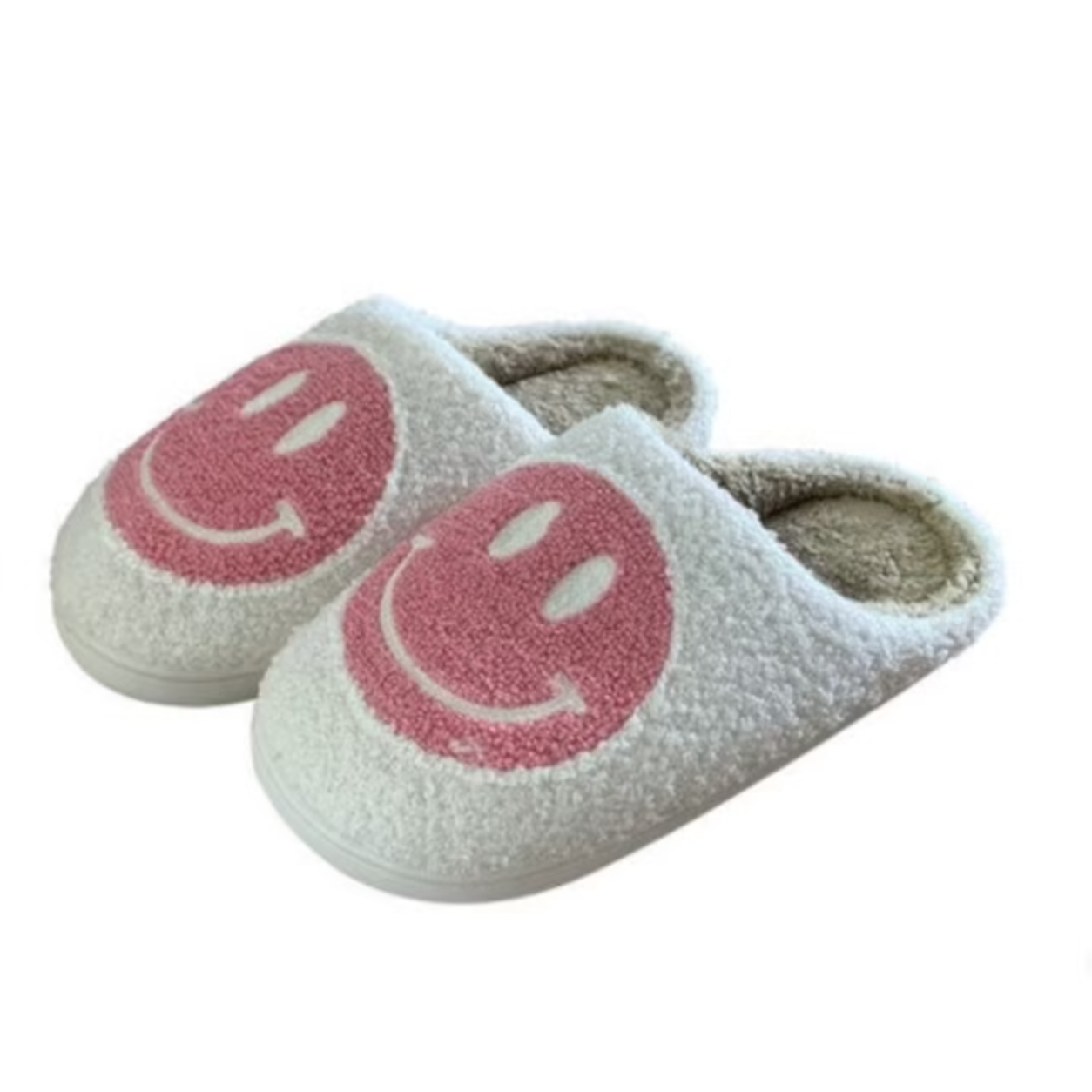 smiley slipper in pink