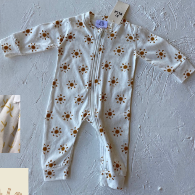 PRE-ORDER wasabi sun ziggy zip onesie in rust