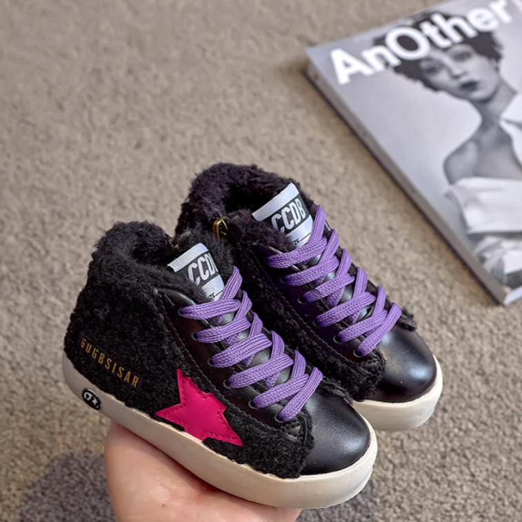 PREORDER sherpa hightop star sneakers