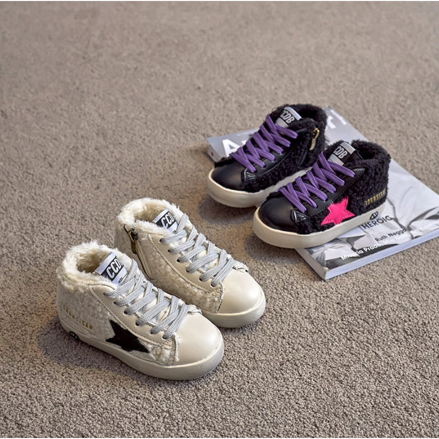 PREORDER sherpa hightop star sneakers