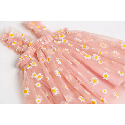 PREORDER daisy tulle dress in pink