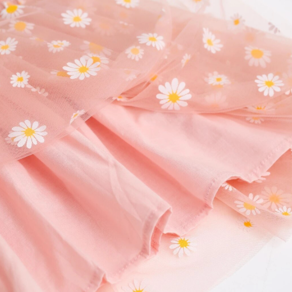 PREORDER daisy tulle dress in pink