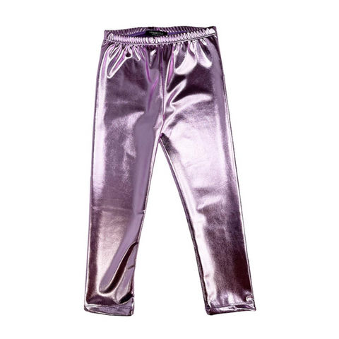 vida faux leather leggings in purple