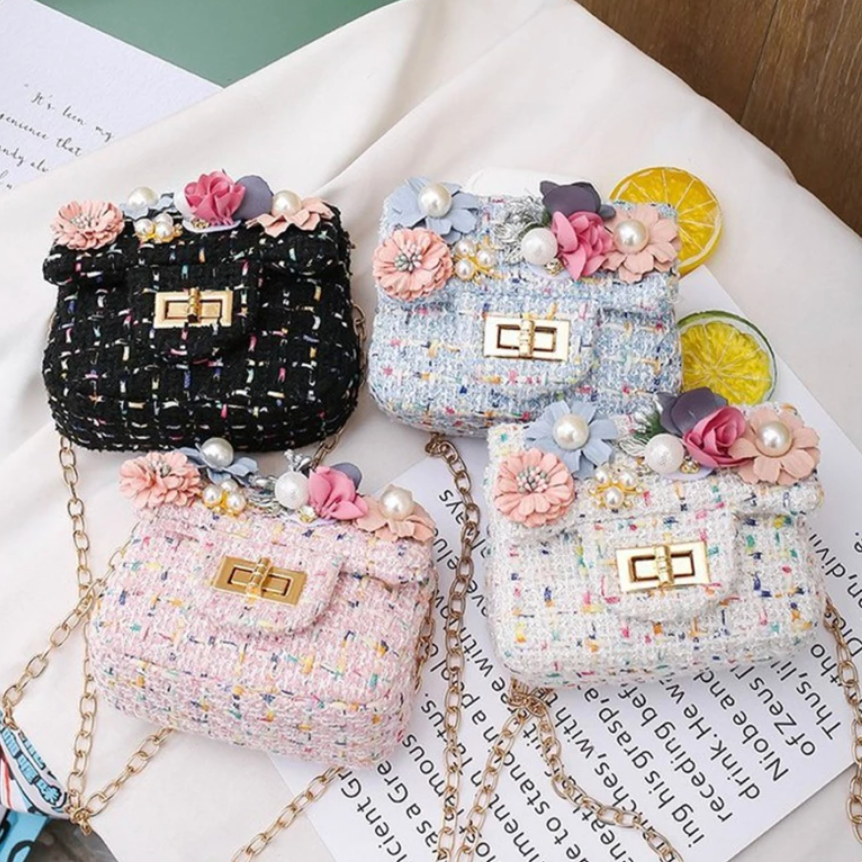 flower &amp; tweed mini purse