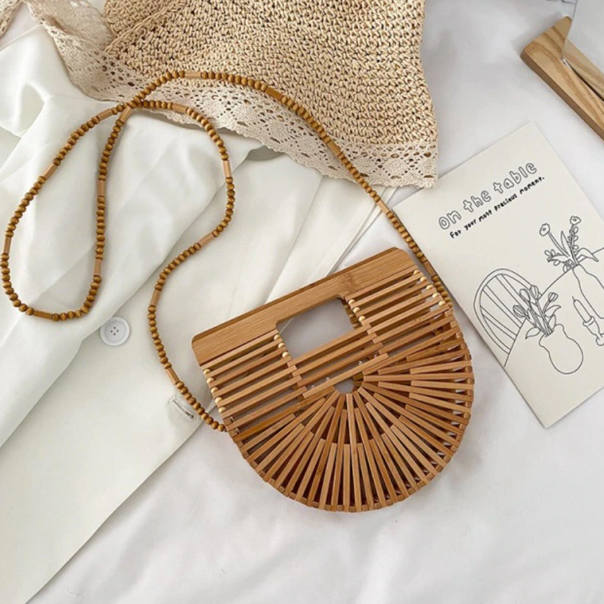 PREORDER rattan crossbody bag