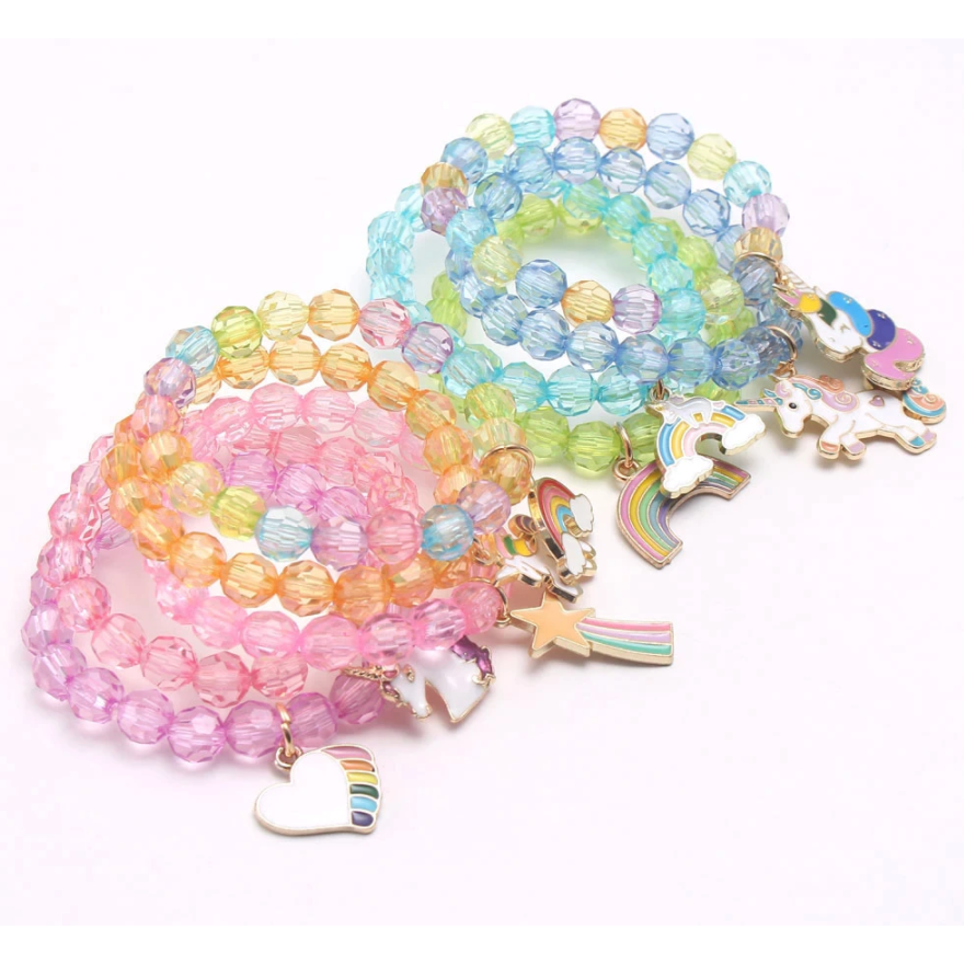 multi-color bead rainbow bracelet