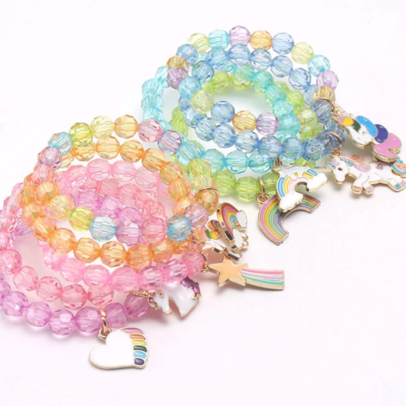 multi-color bead unicorn bracelet
