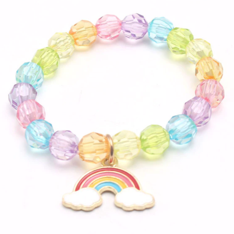 multi-color bead rainbow bracelet