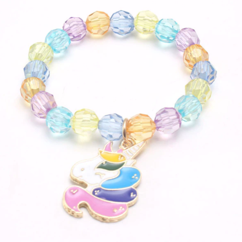 multi-color bead unicorn bracelet