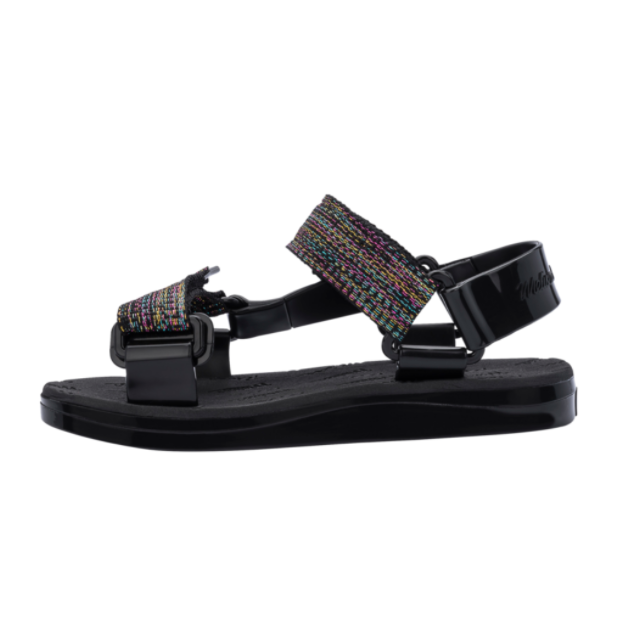 papete + rider velcro sandal in black