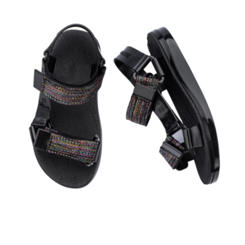 papete + rider velcro sandal in black