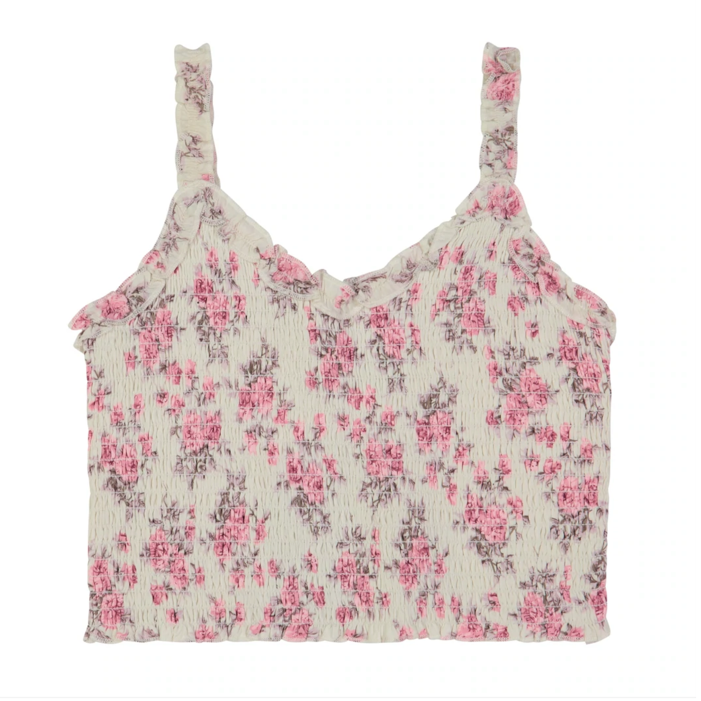 shari top in pink floral