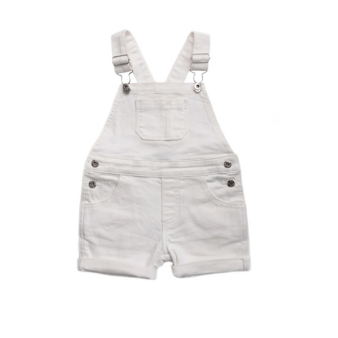 overall shorts in cream