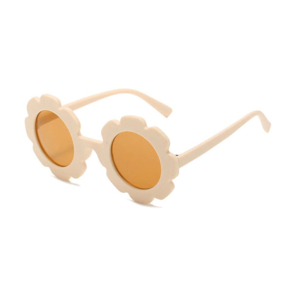 PREORDER matte flower petal sunglasses in beige