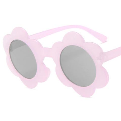 flower petal sunglasses in pink