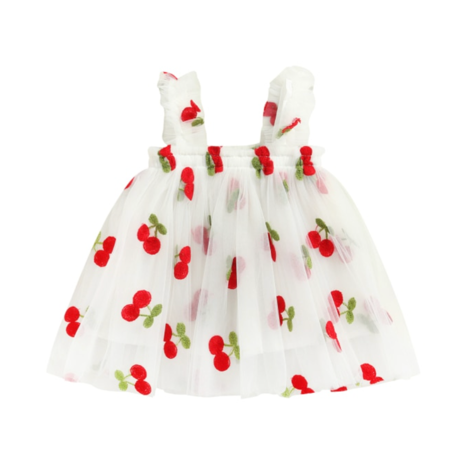 cherry tulle dress